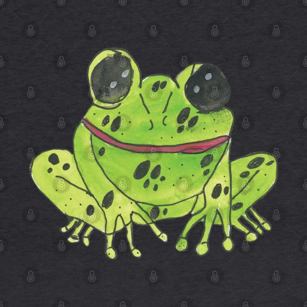 Green Speckled Frog by Platinumfrog
